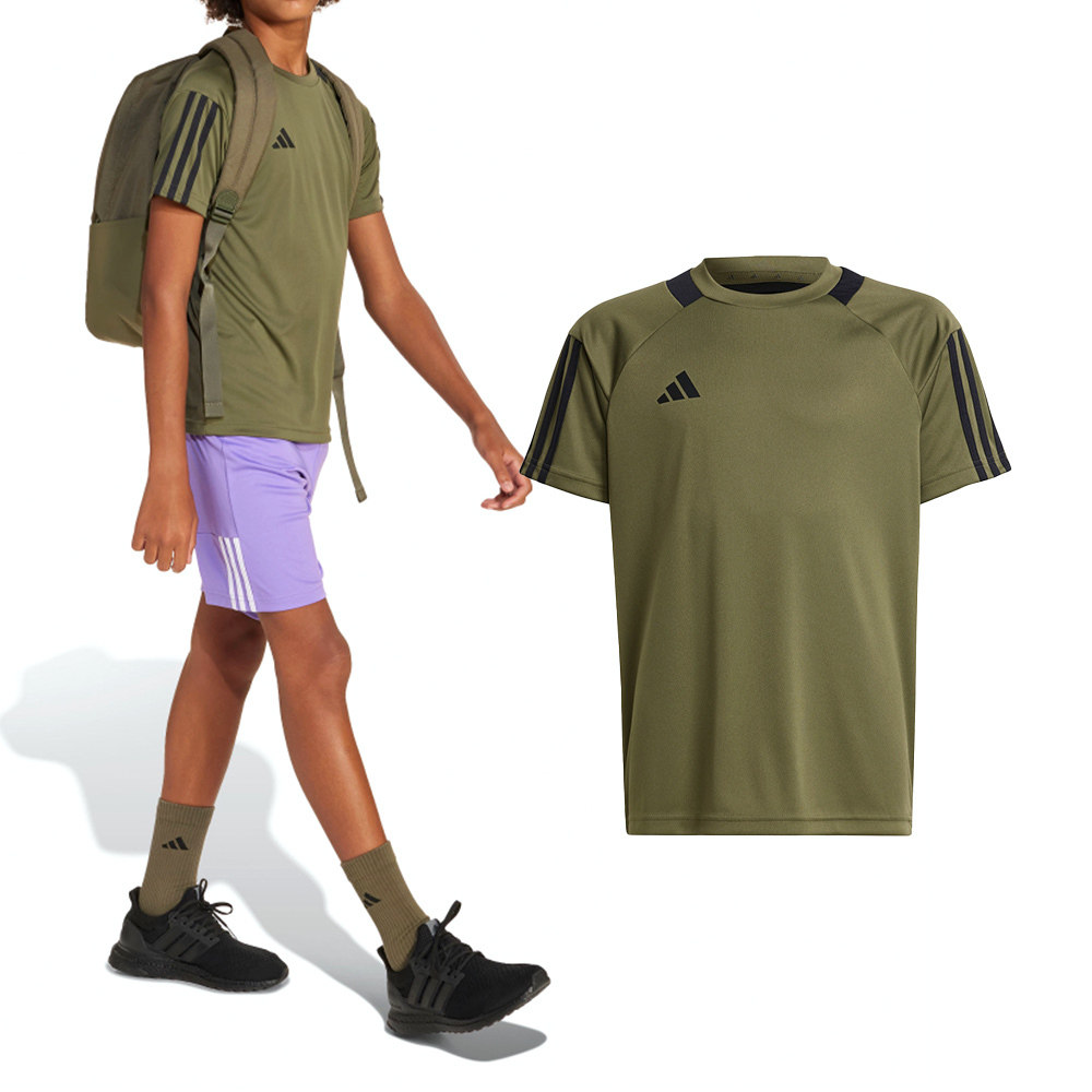 Adidas J Sere T 大童 童裝 吸濕 排汗 透氣 休閒 運動 短袖 JI8685