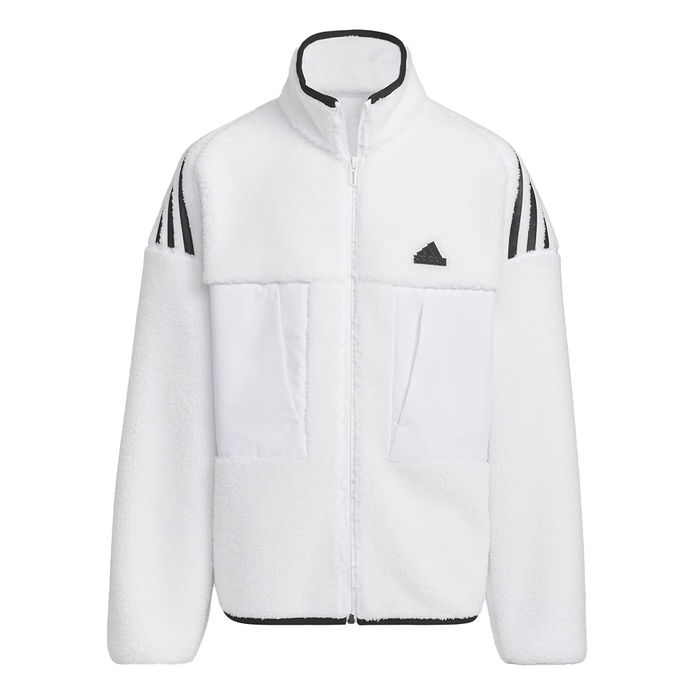 Adidas Jk New Boa Jkt 大童 童裝 白色 立領 夾克 休閒 運動 外套 JI6231