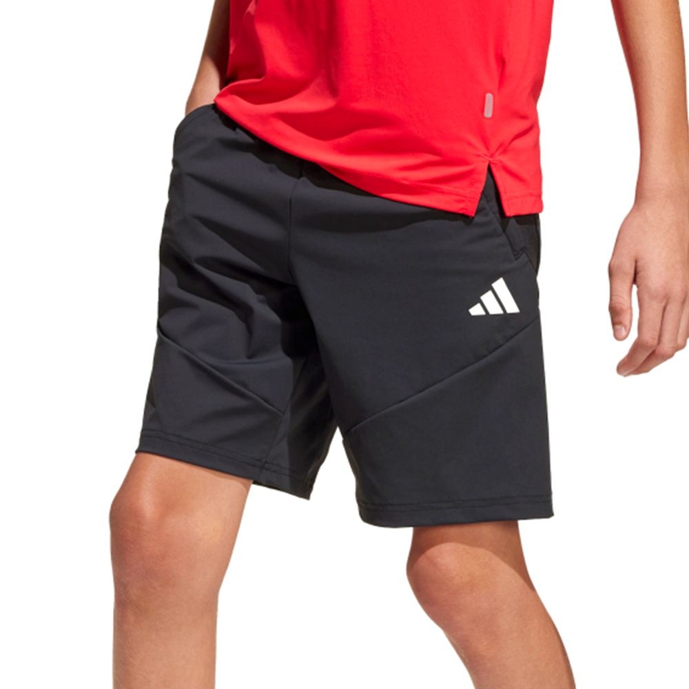 Adidas J Cool Feel Sh 大童 童裝 黑色 吸濕 排汗 透氣 休閒 運動 短褲 JI6242