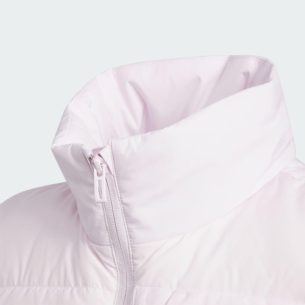 Adidas Jk Down Vest 大童 童裝 粉白色 亞規 保暖 羽絨 立領 休閒 運動 背心 JI6226