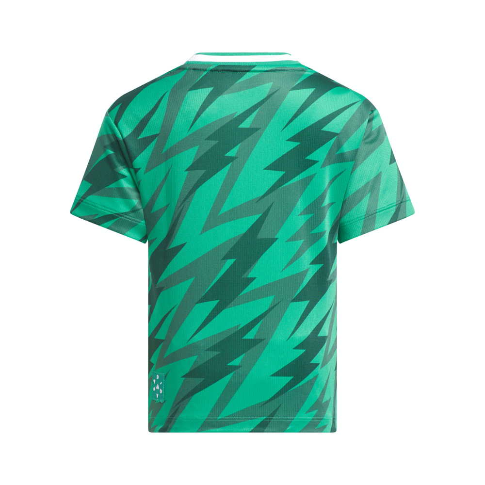Adidas Lb Gfx Ss Tee 大童 童裝 綠色 印花 舒適 休閒 運動 短袖 JL7561
