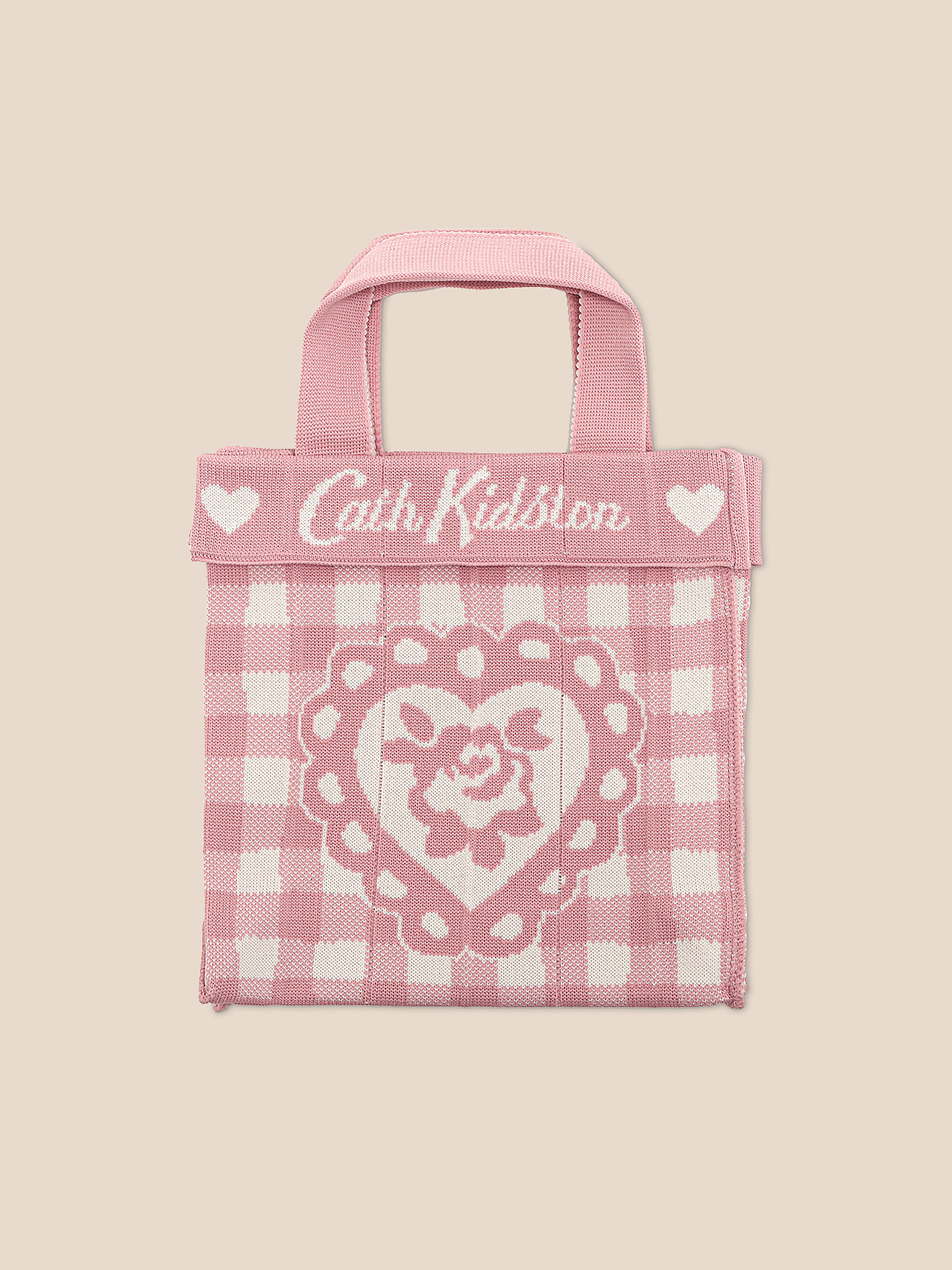 CK×KNT365 CO-KNITTY GINGHAM ROSE PINK 手提環保包