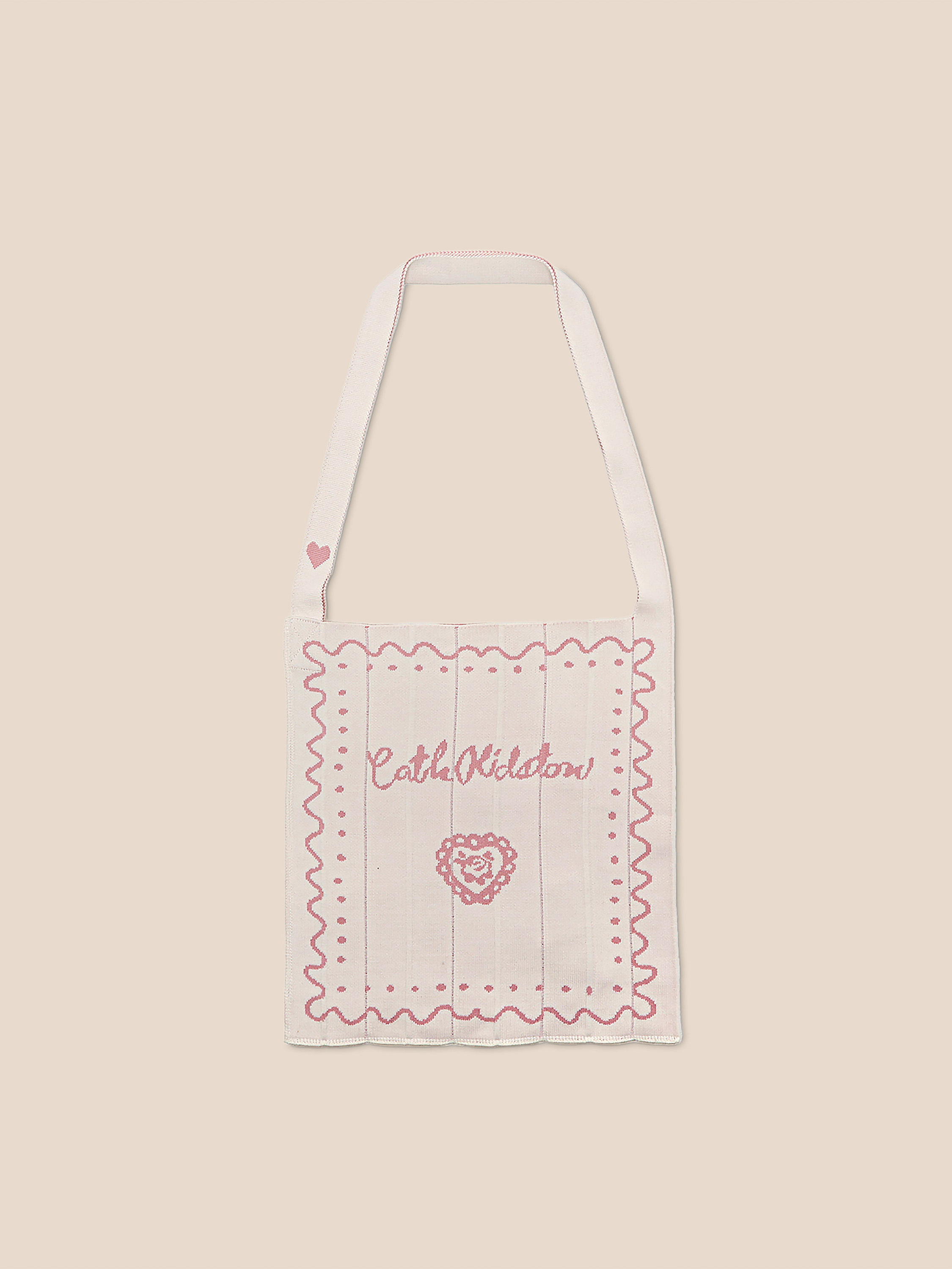 CK×KNT365 KNITTY SWIGGLE BORDER IVORY 肩背環保包