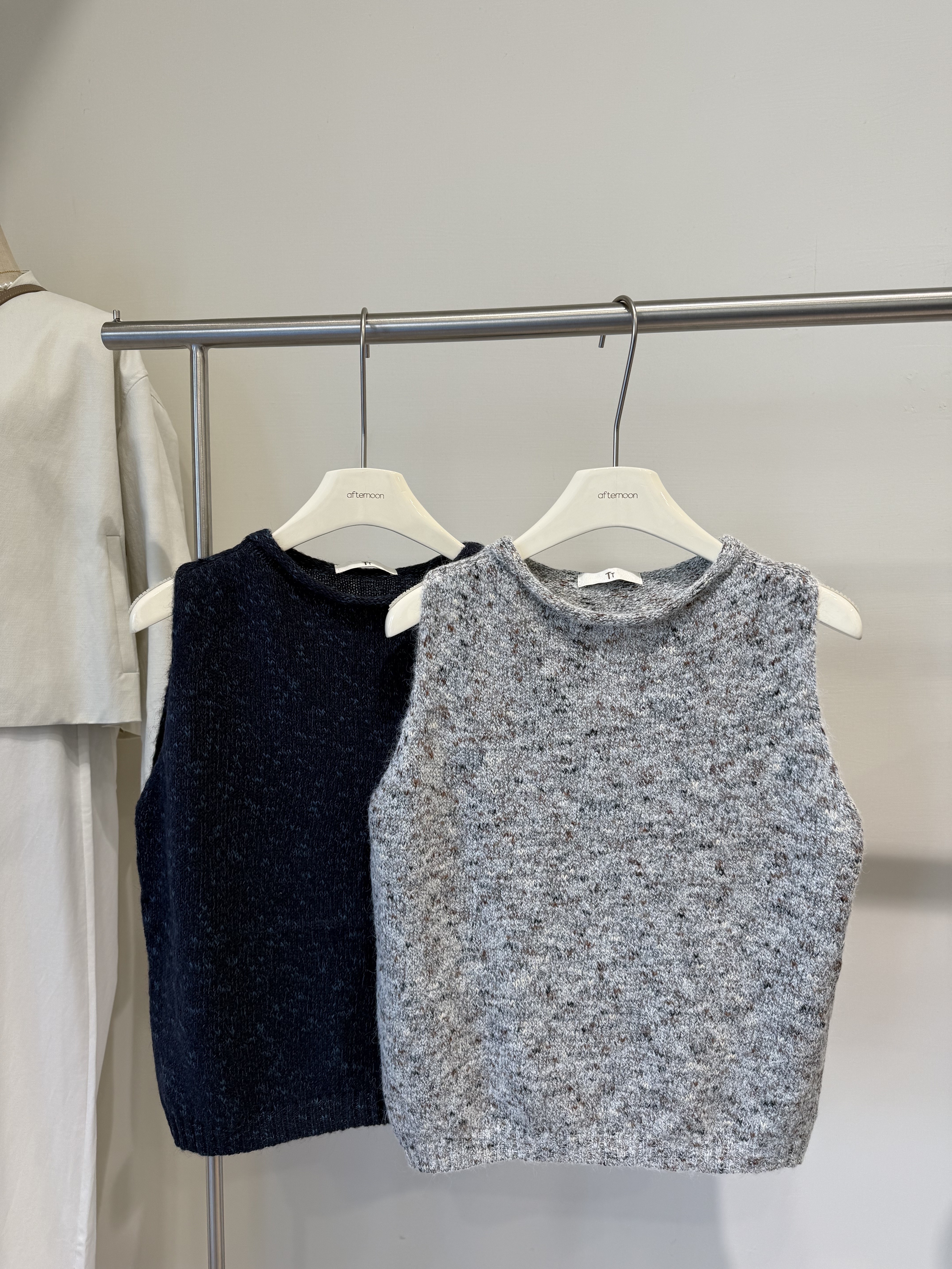 257 混色針織圓領背心