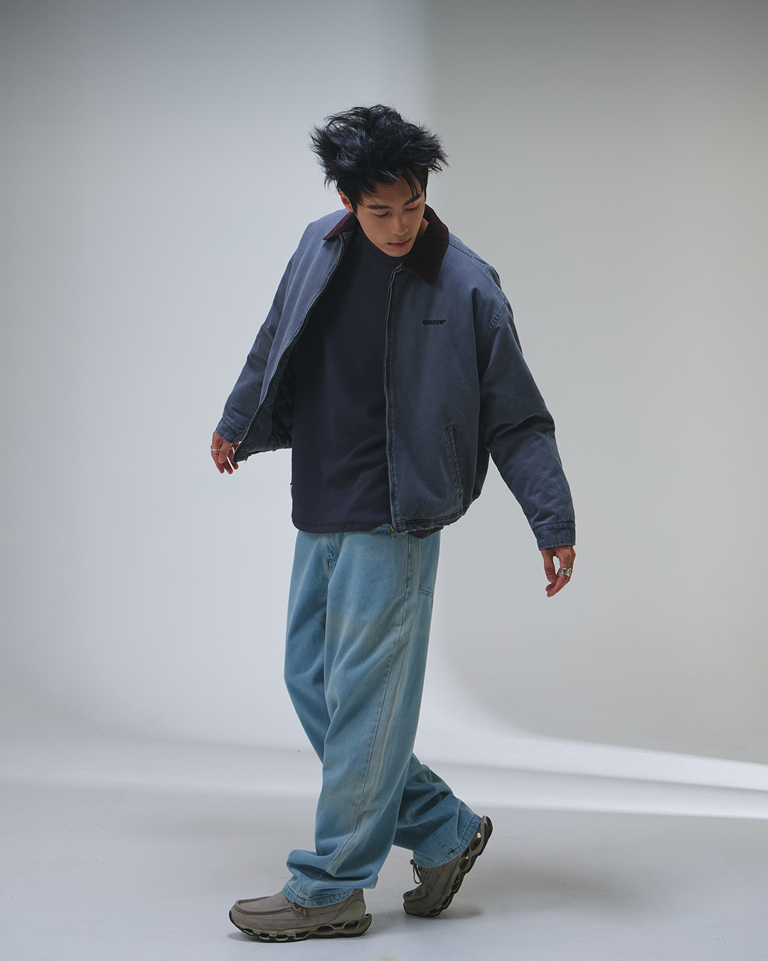 【車庫服飾】SHADOW DN-01 Racing Denim Pants / 寬版休閒單寧長褲