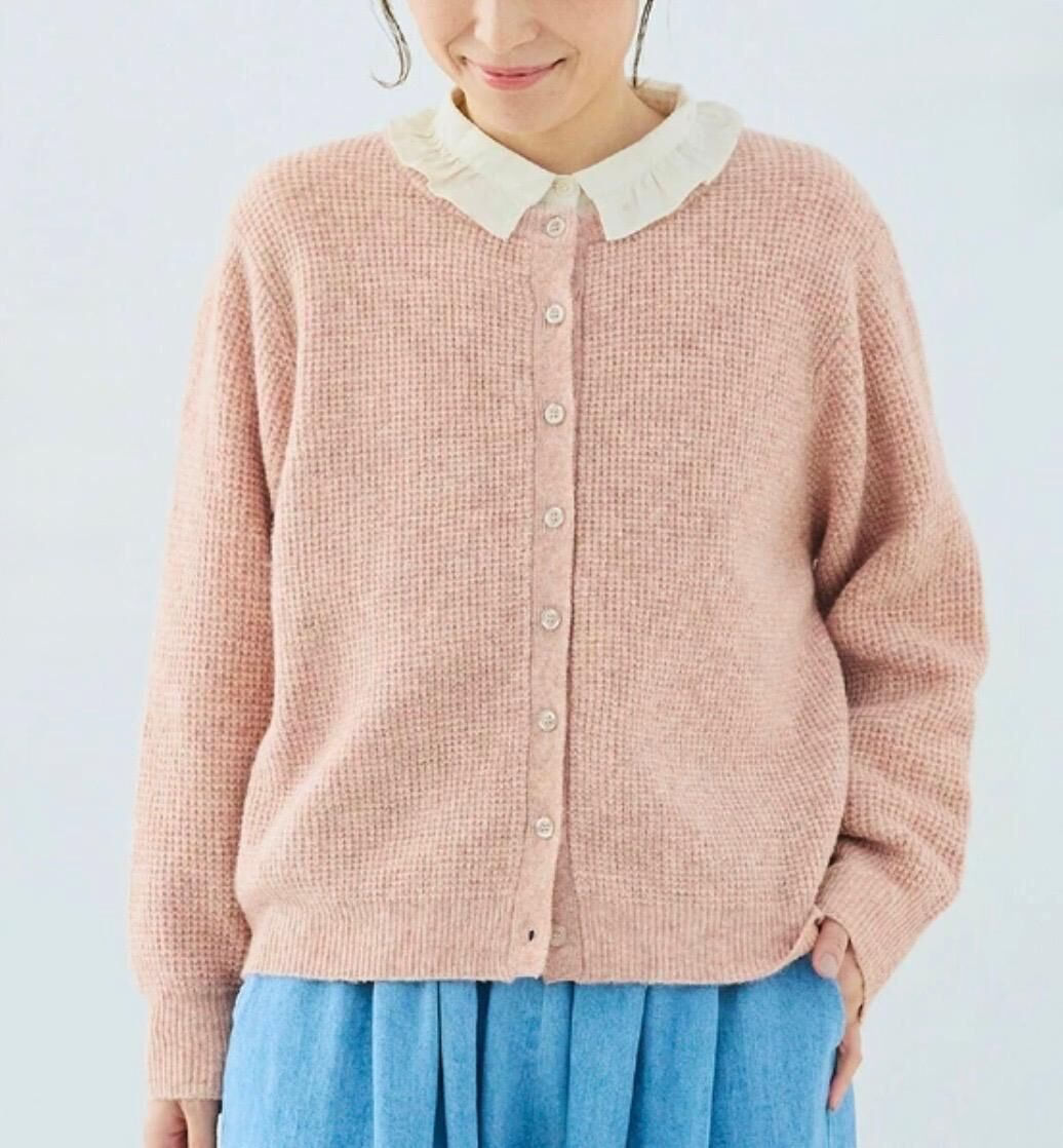 ｛預訂款｝粉色系蓬鬆輕盈針織外套（3色入）【日本直送】