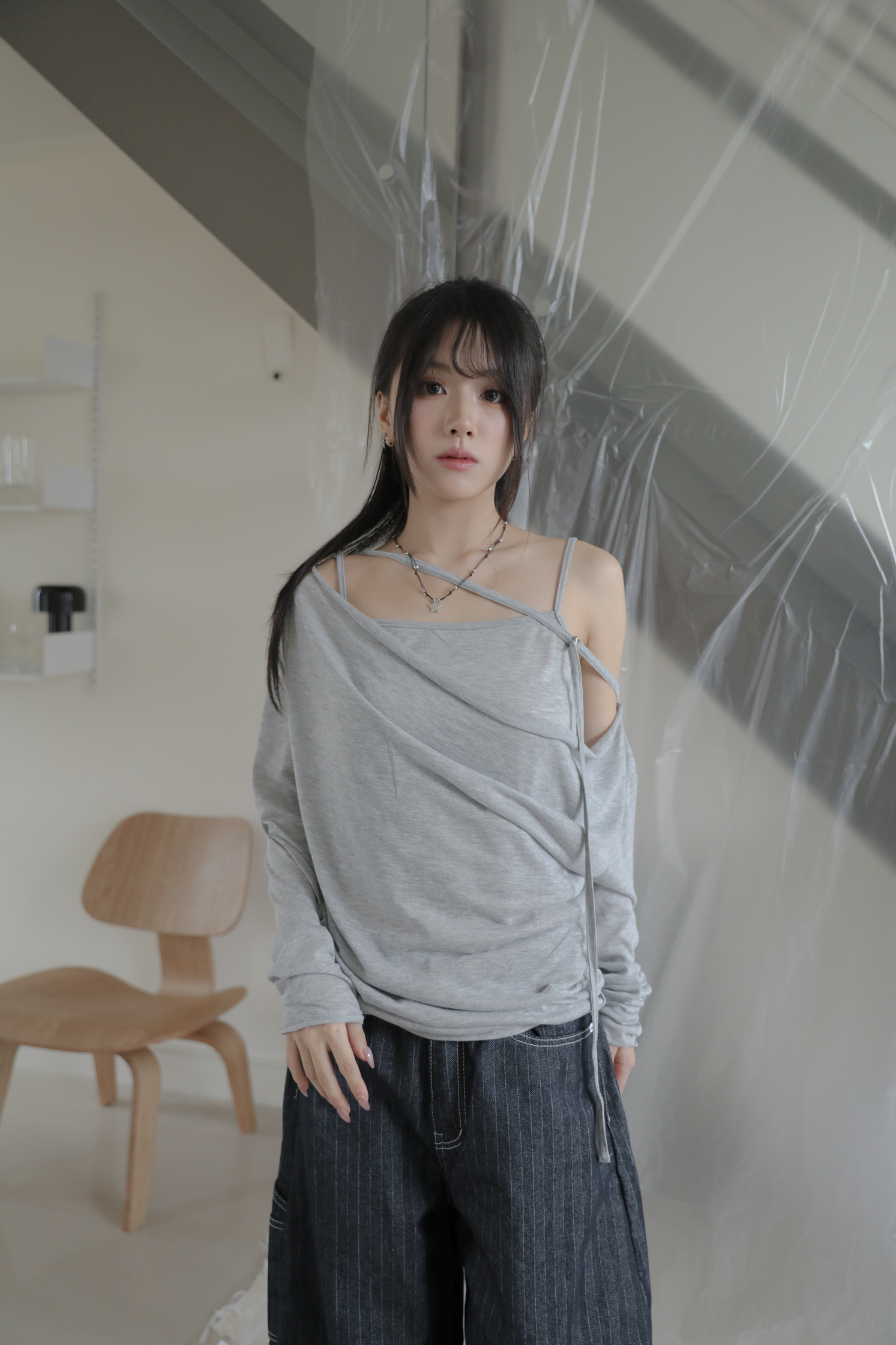 Stretchy Draping Tee #上衣