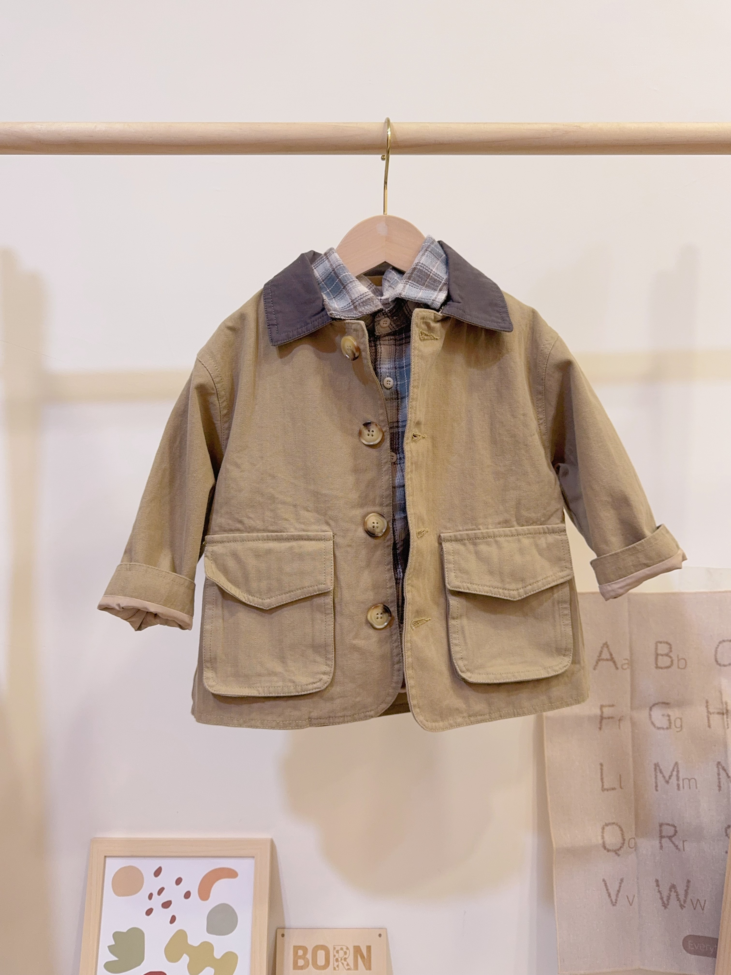 55326撞色外套A34