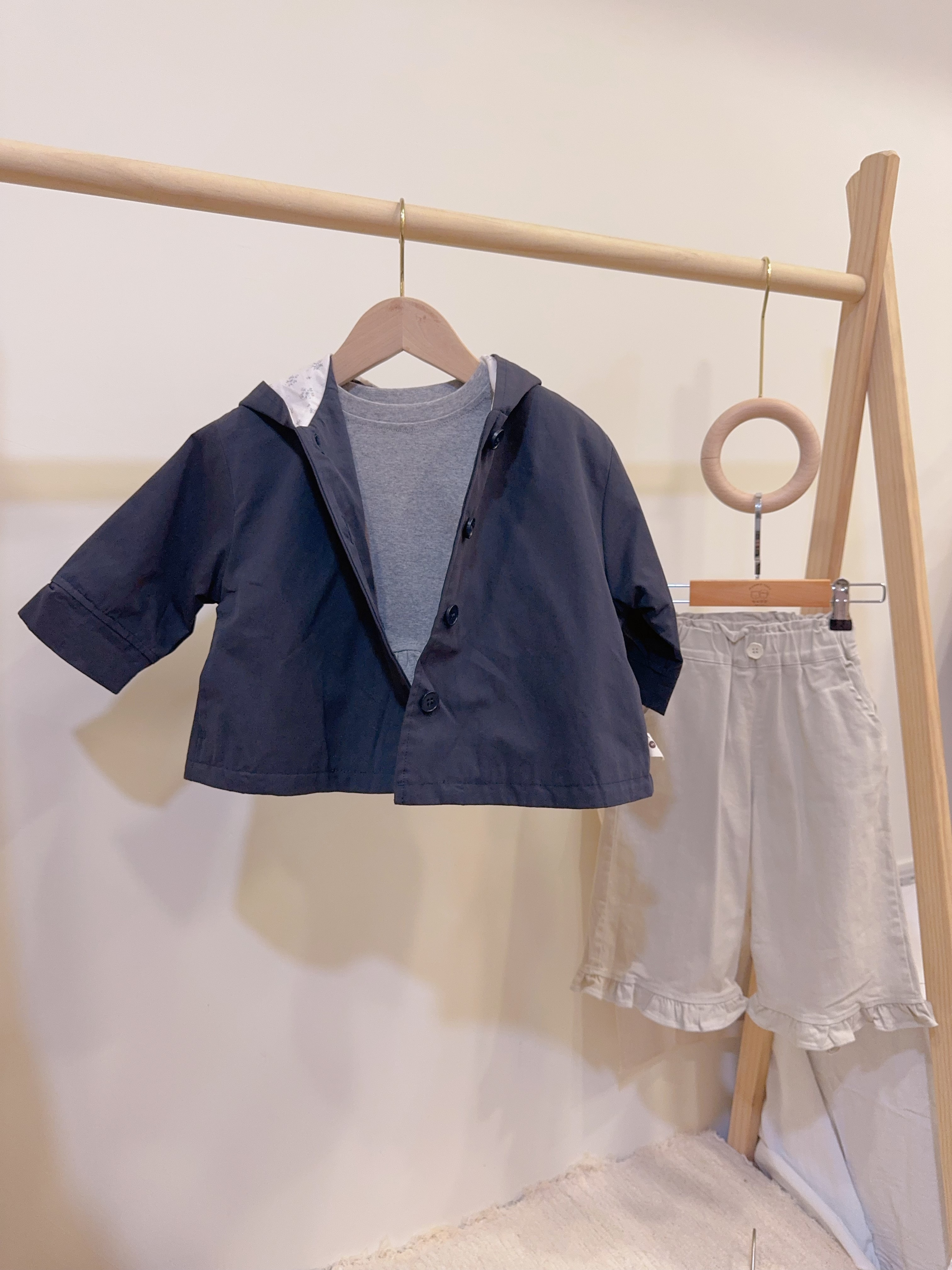 8191碎花藍外套A05