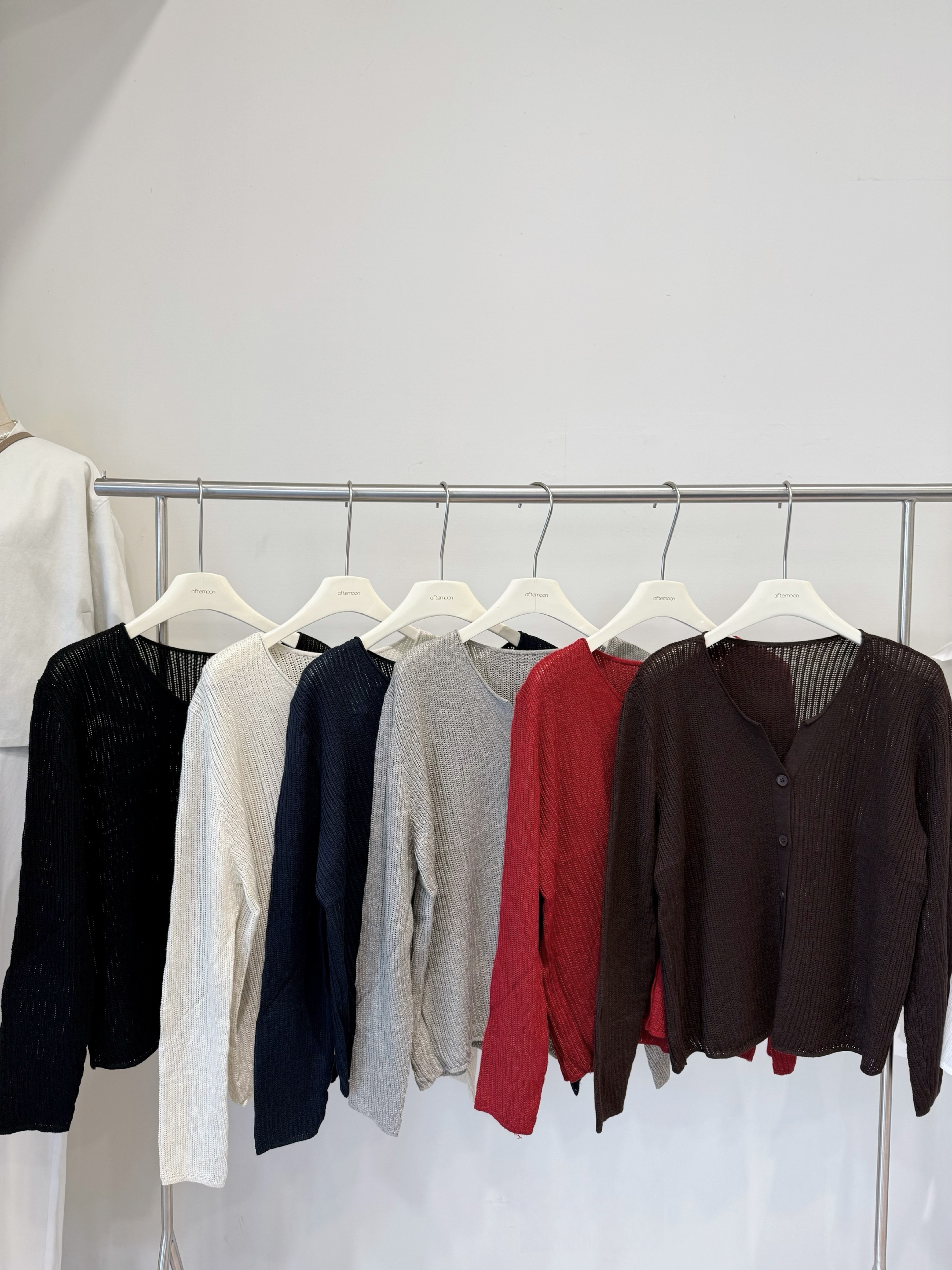 6610 小v領針織罩衫外套