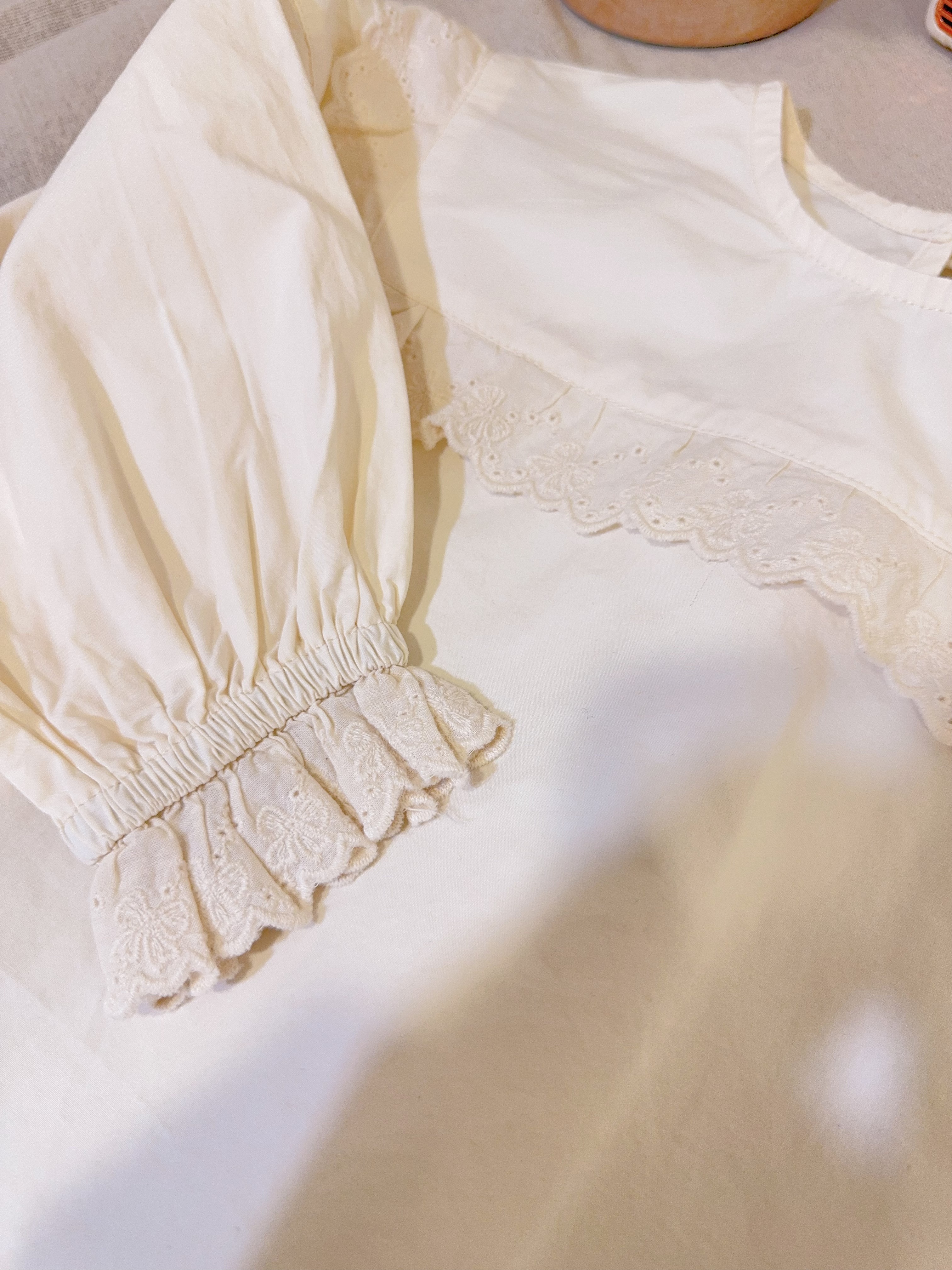 Q008方領蕾絲衣A15