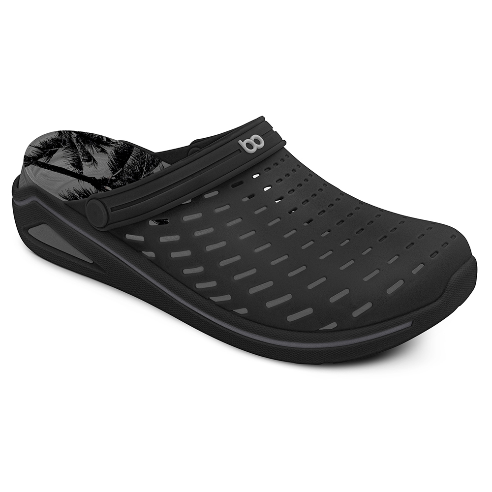 【 BOAONDA 】巴西原創設計 | BRAVE 001 (PRETO-GRAFITE/TROPICAL) 休閒半拖 男鞋