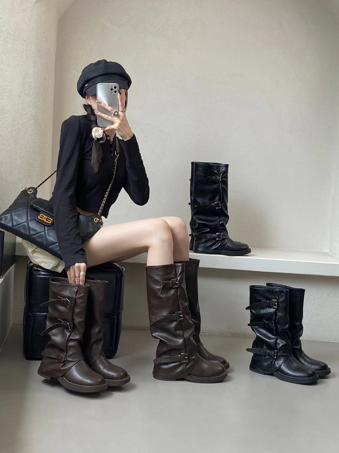 主流三釦褲管靴(長靴/中筒靴)35-40