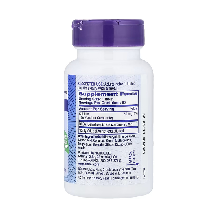 Natrol, DHEA, 25 mg, 90 tablets
