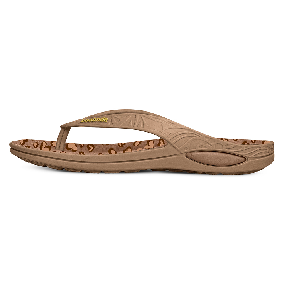 【 BOAONDA 】巴西原創設計 | LILLY 002 (CANELA/OUNCE)(愛心) 休閒拖鞋  女鞋