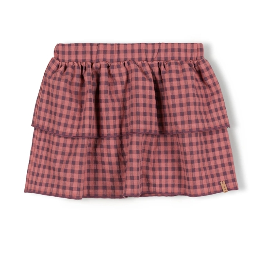 NIXNUT 格紋雙層短裙 Yuk Pants Sunset