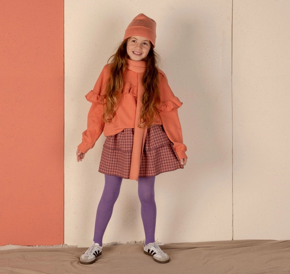 NIXNUT 格紋雙層短裙 Yuk Pants Sunset