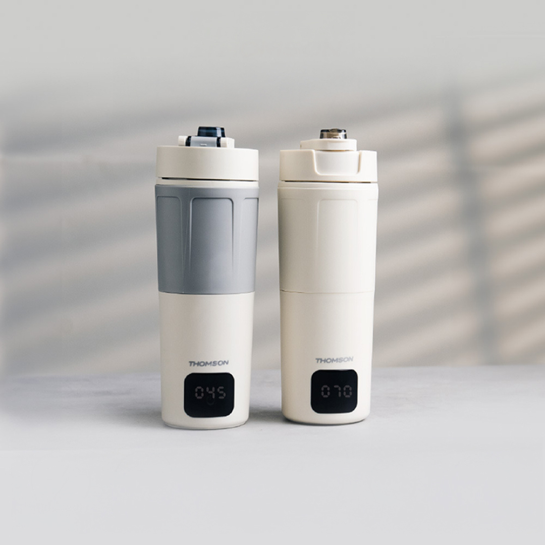 【Widelife】THOMSON 雙電壓智能即時行熱杯 (質感灰/厚奶茶)