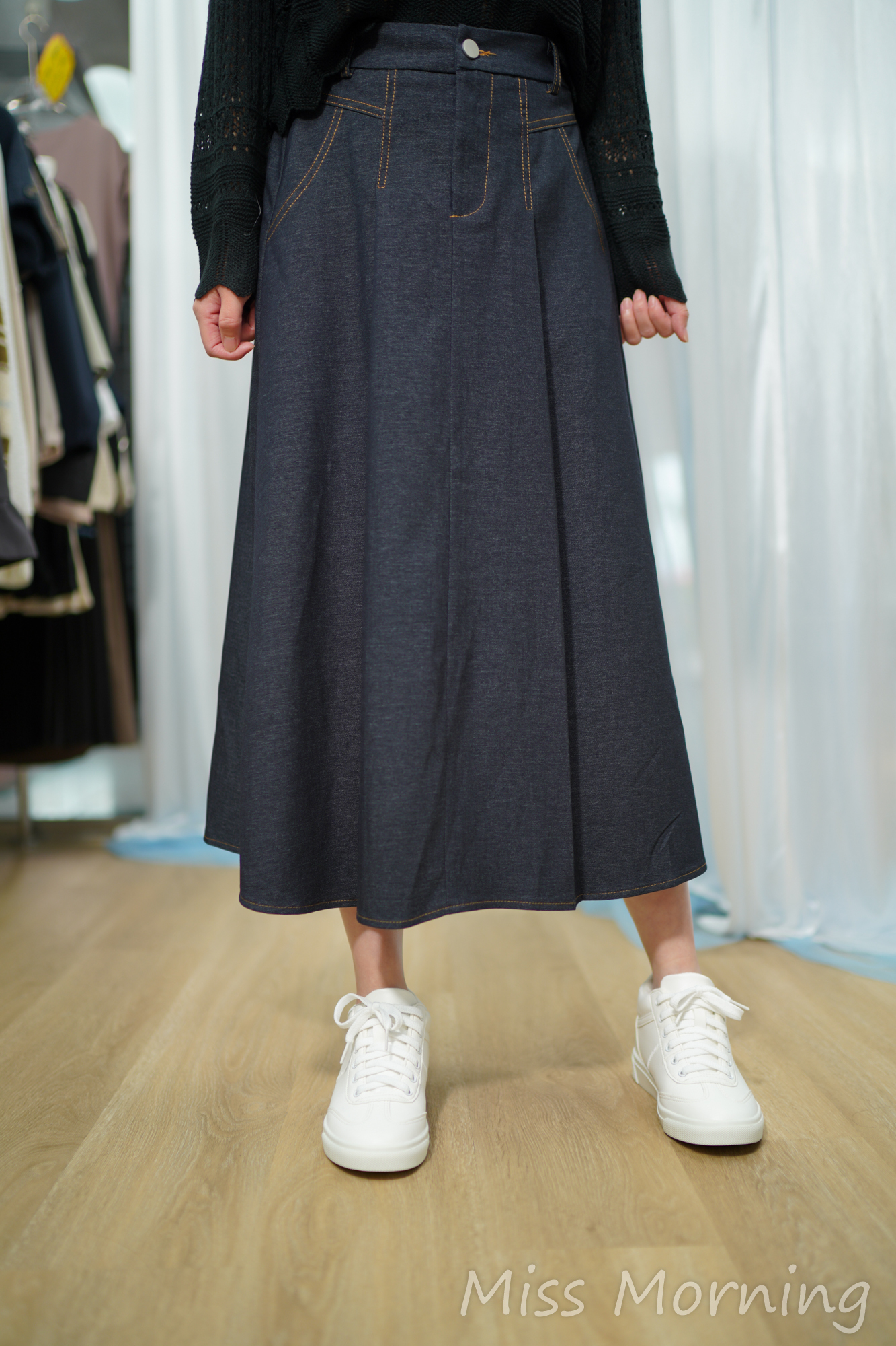 好手感彷牛仔裙(34019)