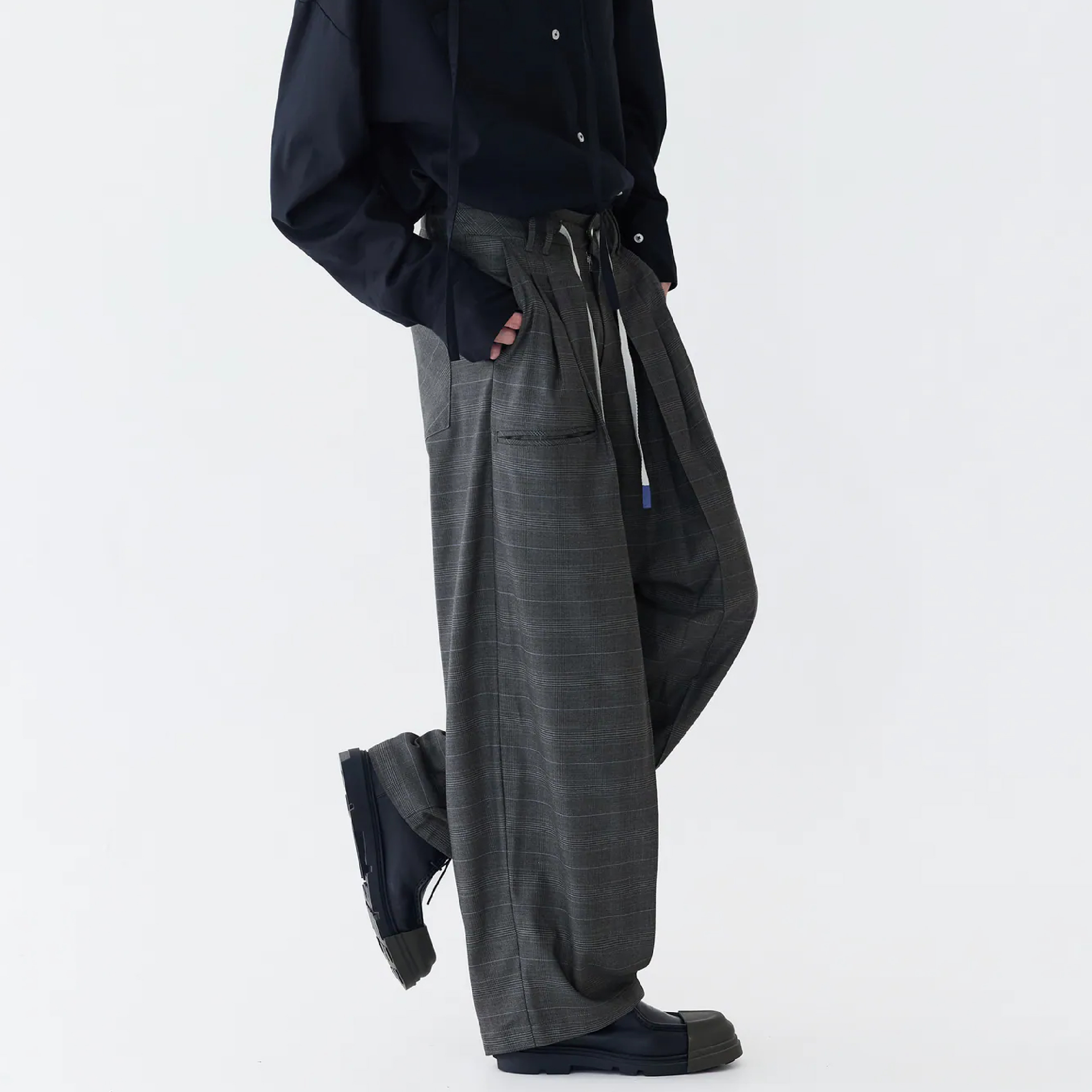 MELSIGN Baggy Tartan Trousers X