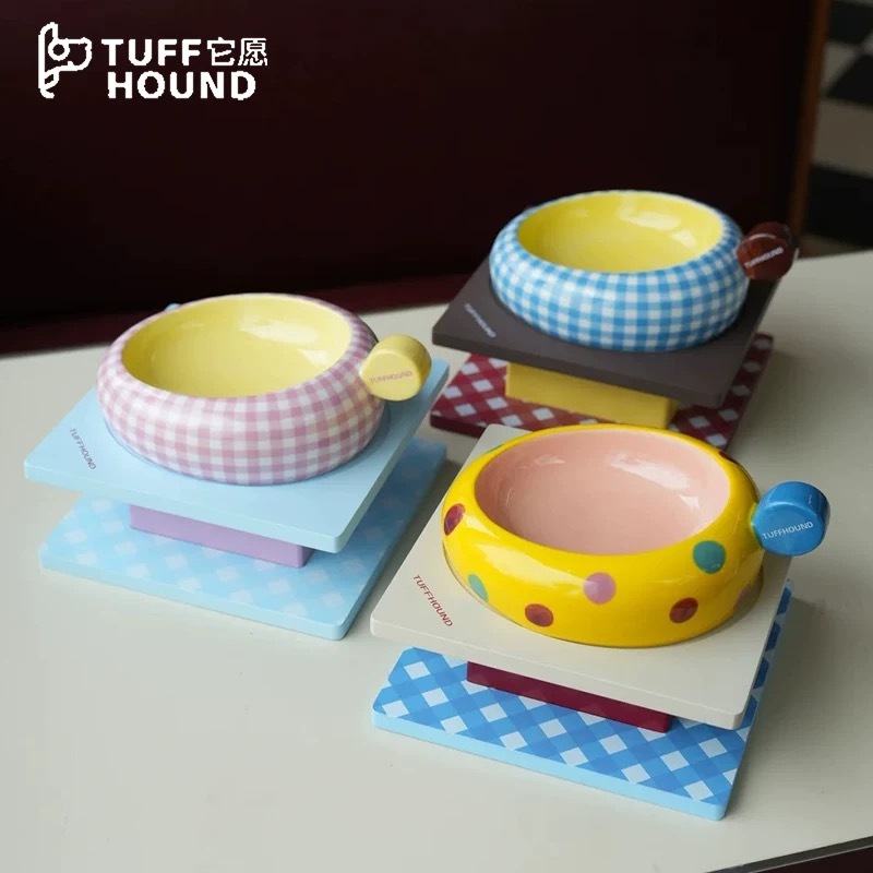 TUFFHOUND 它愿复古宠物陶瓷碗 保护颈椎