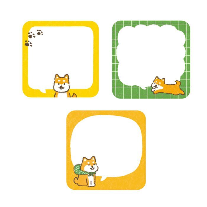 迷你迷你 便條紙 日付風格 柴犬｜古川紙工 日本