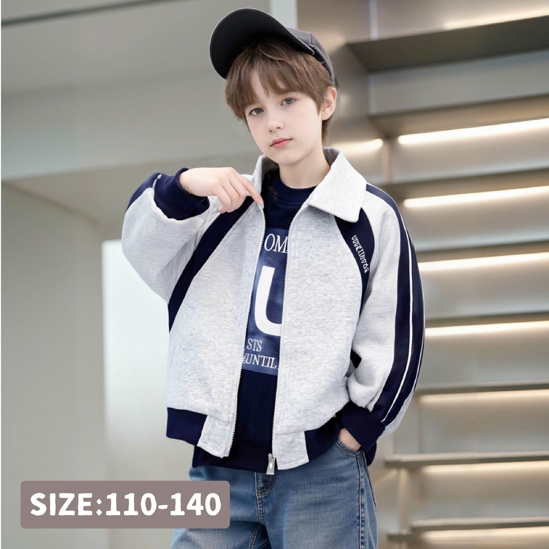 【H55385】帥氣拼接翻領設計外套