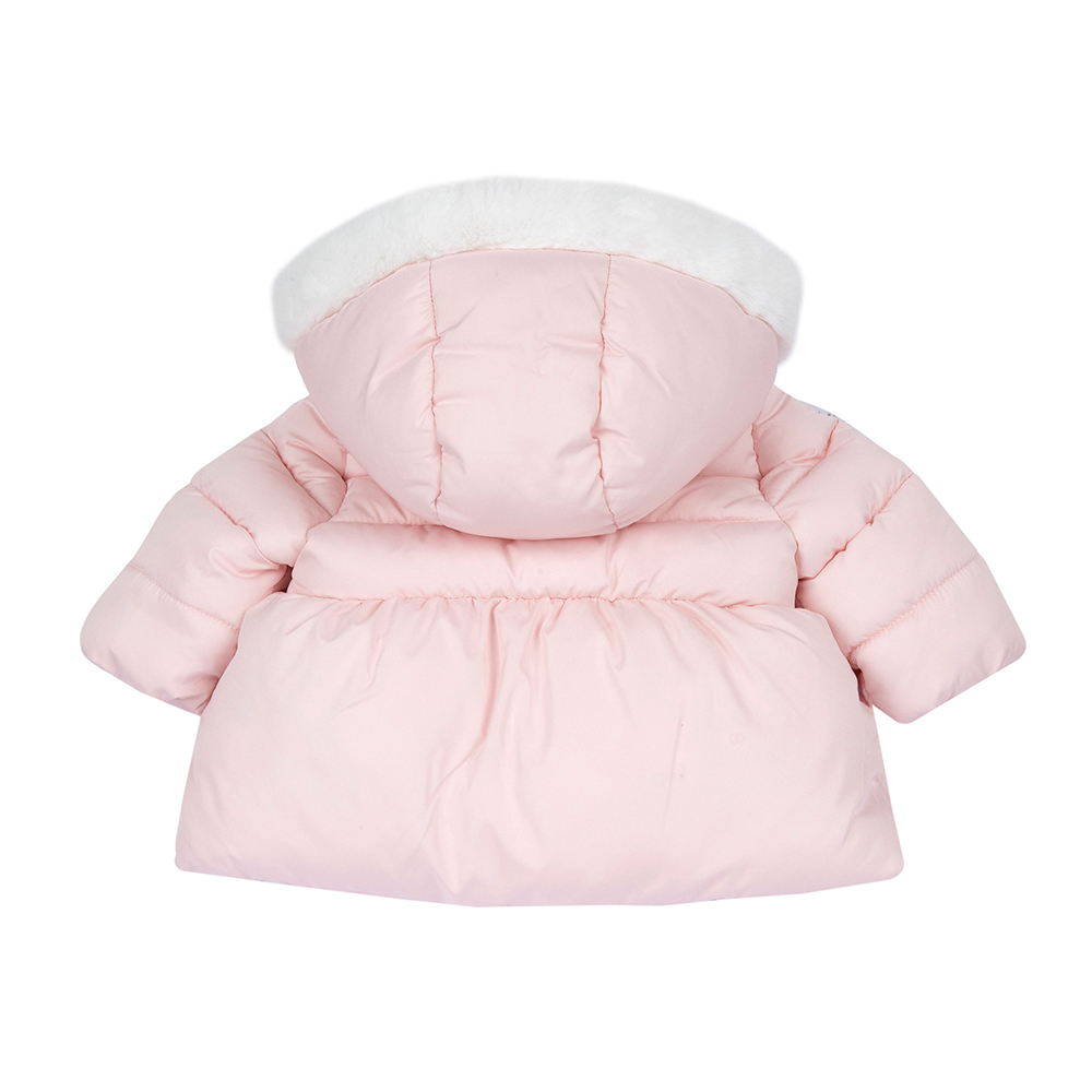 粉紅邦妮-小兔活動帽防潑水舖棉長版外套
