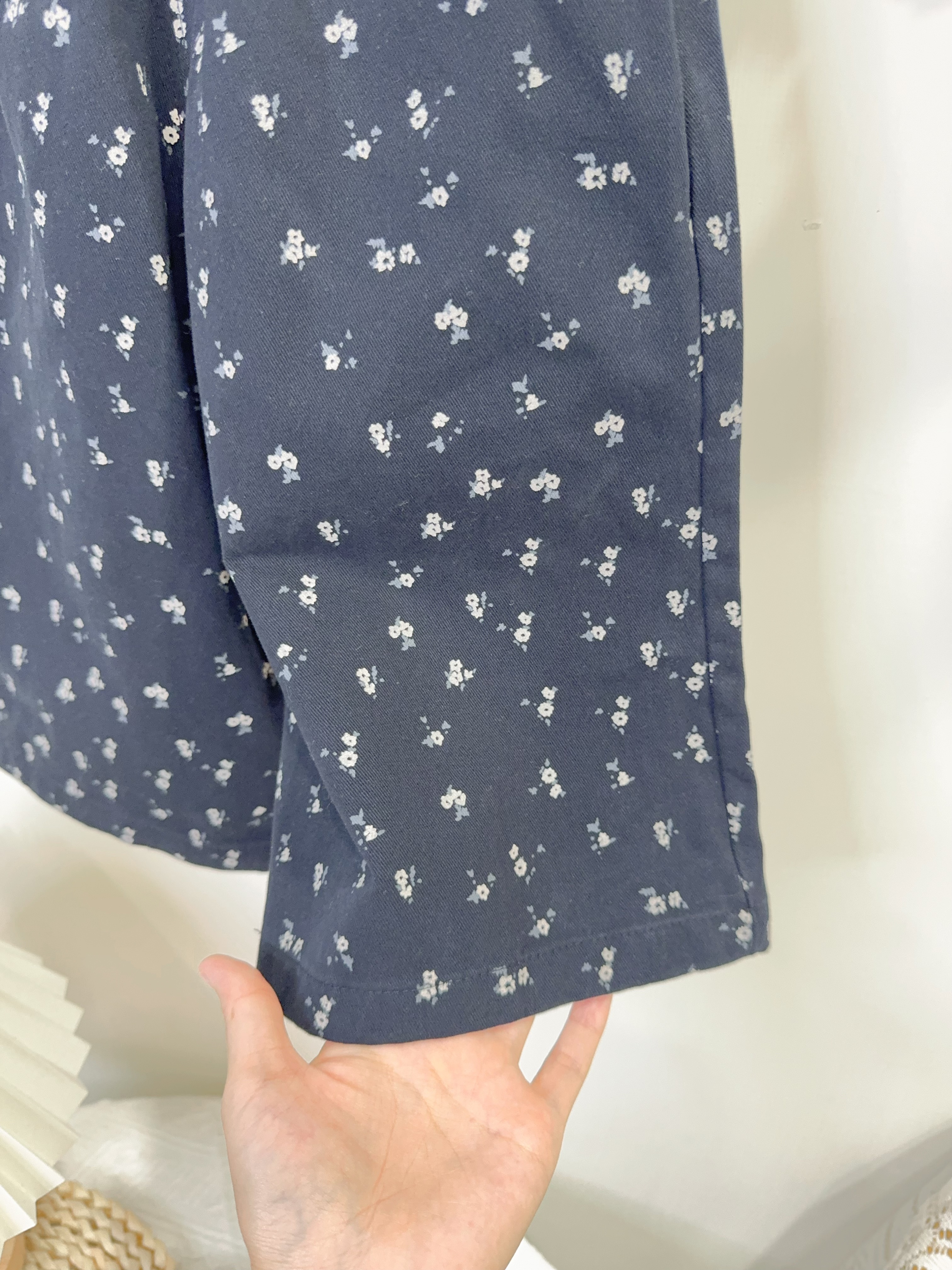 8210古典碎花寬褲A12