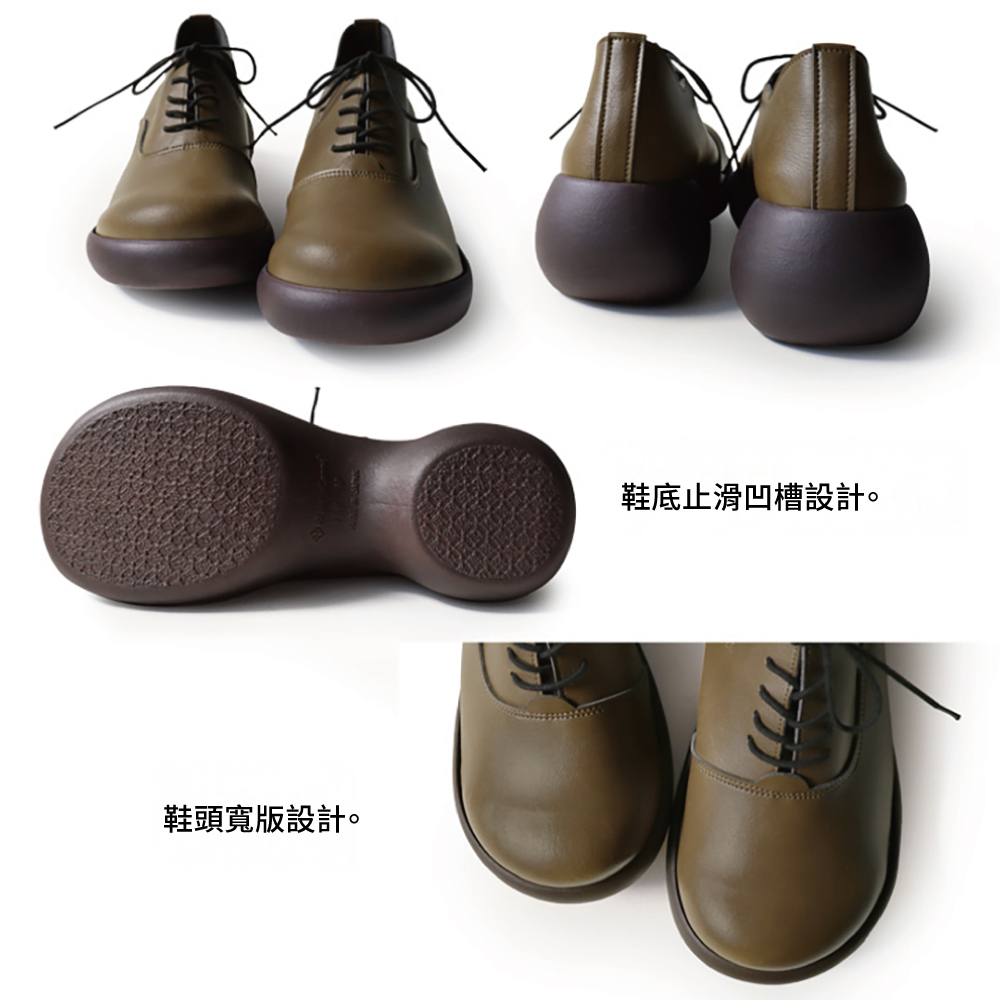 大阪樂步健康鞋 RegettaCanoe蛋跟繫帶厚底休閒鞋-女 CJES6140(BLK-黑色)