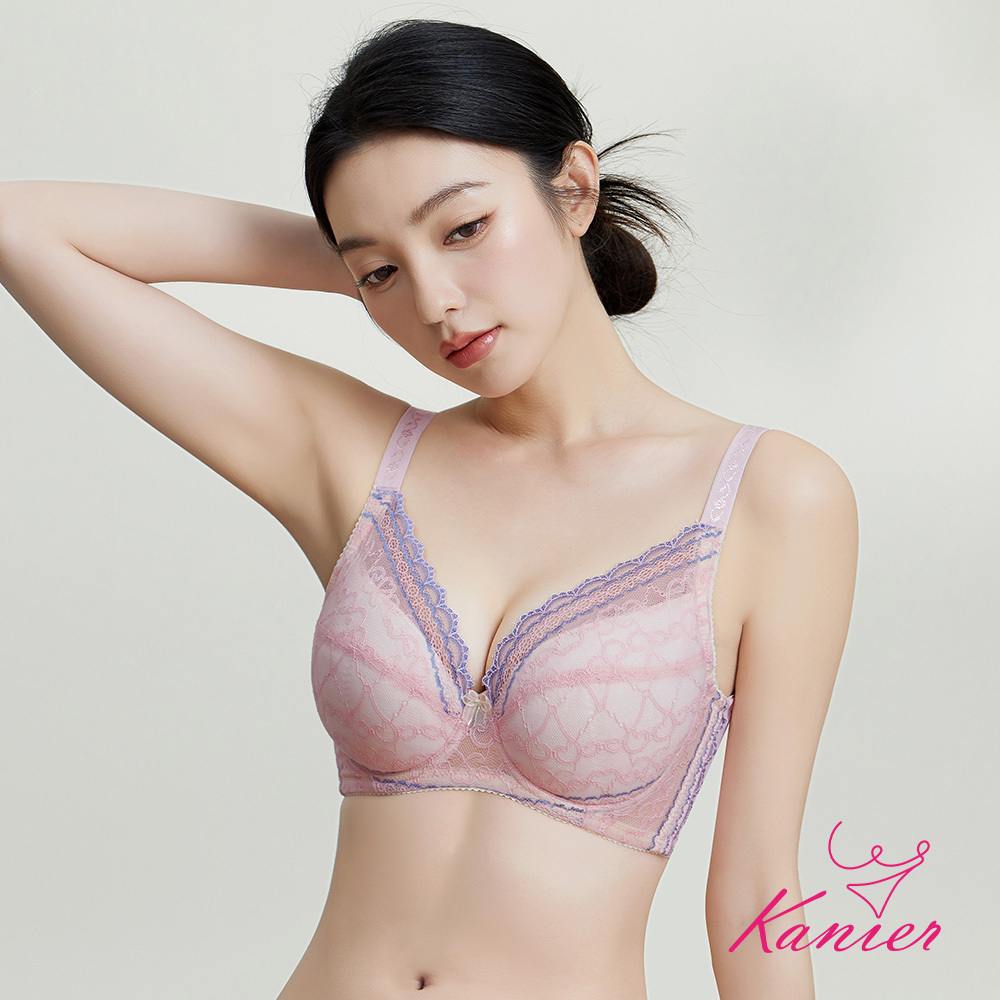 【Kanier卡妮兒】重磅數！大罩杯法式蕾絲 透氣涼感機能型內衣【2357 粉 -C / D / E / F 罩杯】