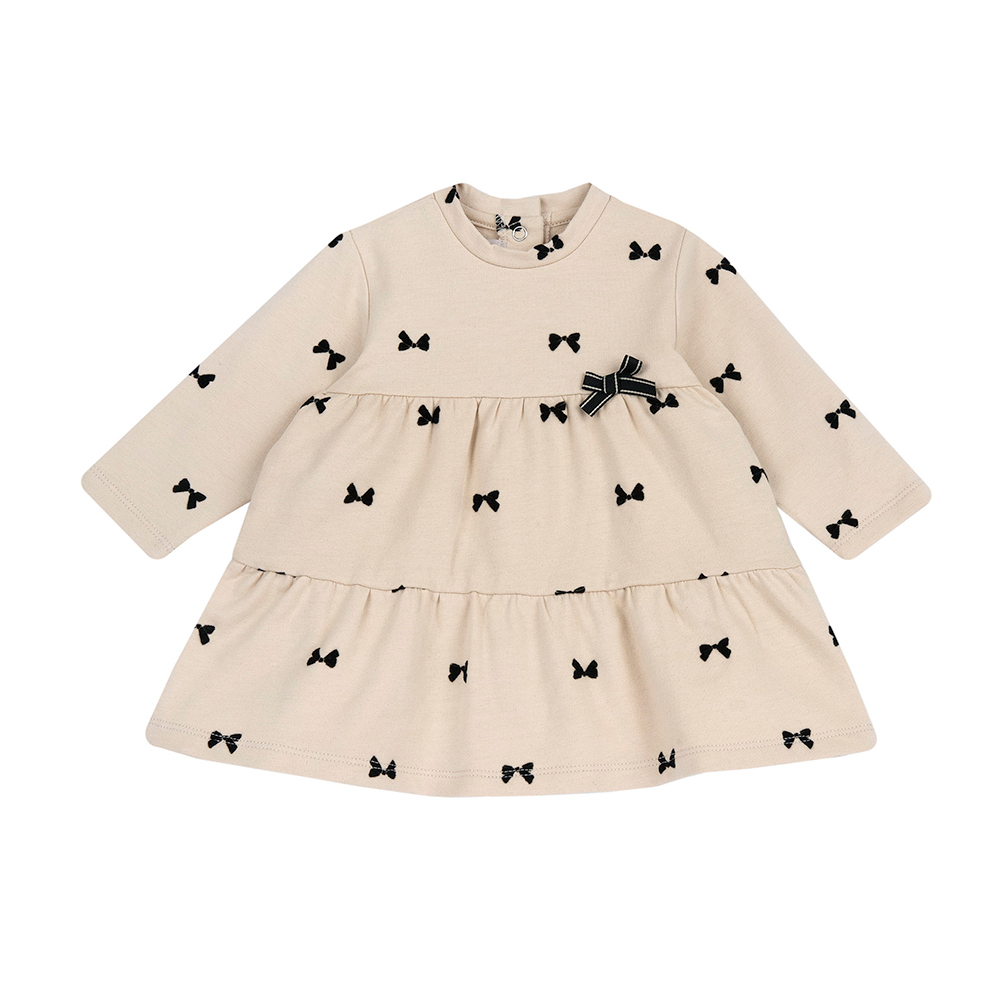 蝴蝶結貴賓-蝴蝶結植絨蛋糕裙洋裝