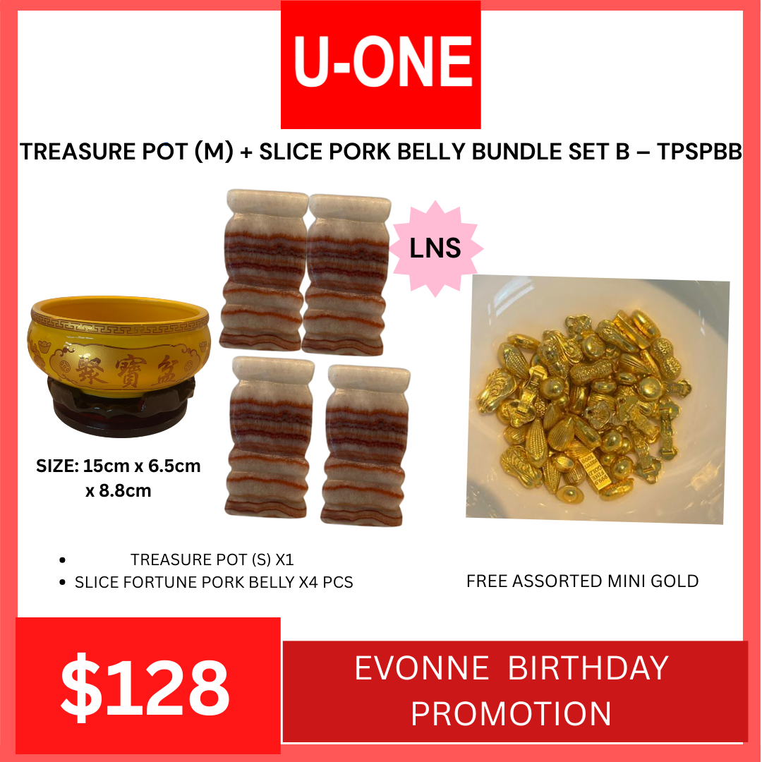 TREASURE POT (M) + SLICE PORK BELLY  BUNDLE SET B – TPSPBB