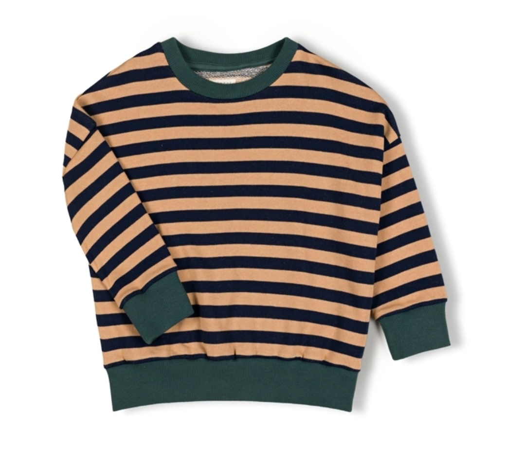 NIXNUT 條紋長袖上衣 Rel Sweater Navy Stripe