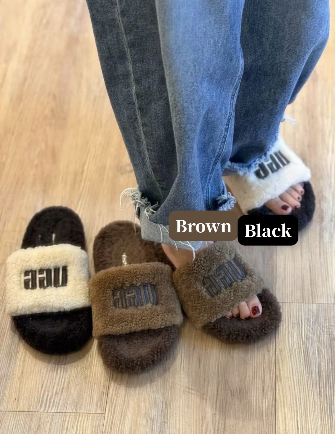 [2025 年新款] UGG羊羔毛毛拖鞋 (Australian Sheppard)