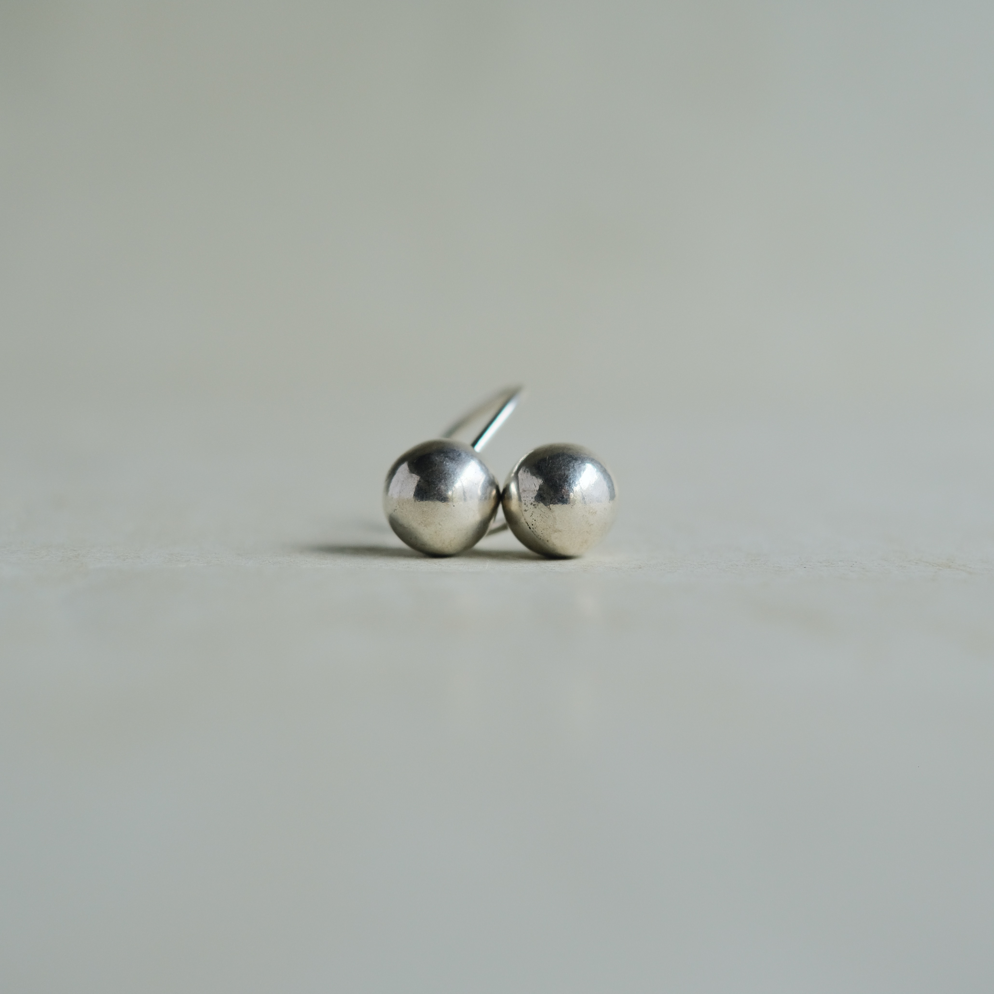 印度黃銅戒指 鍍銀雙球