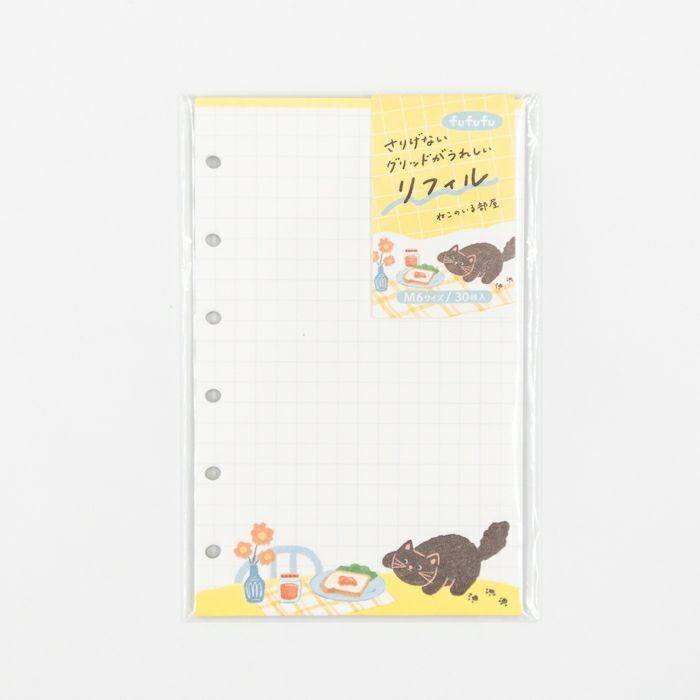 MINI6 M6 補充內頁 巴川紙 有貓在的房間 30枚入｜古川紙工 日本