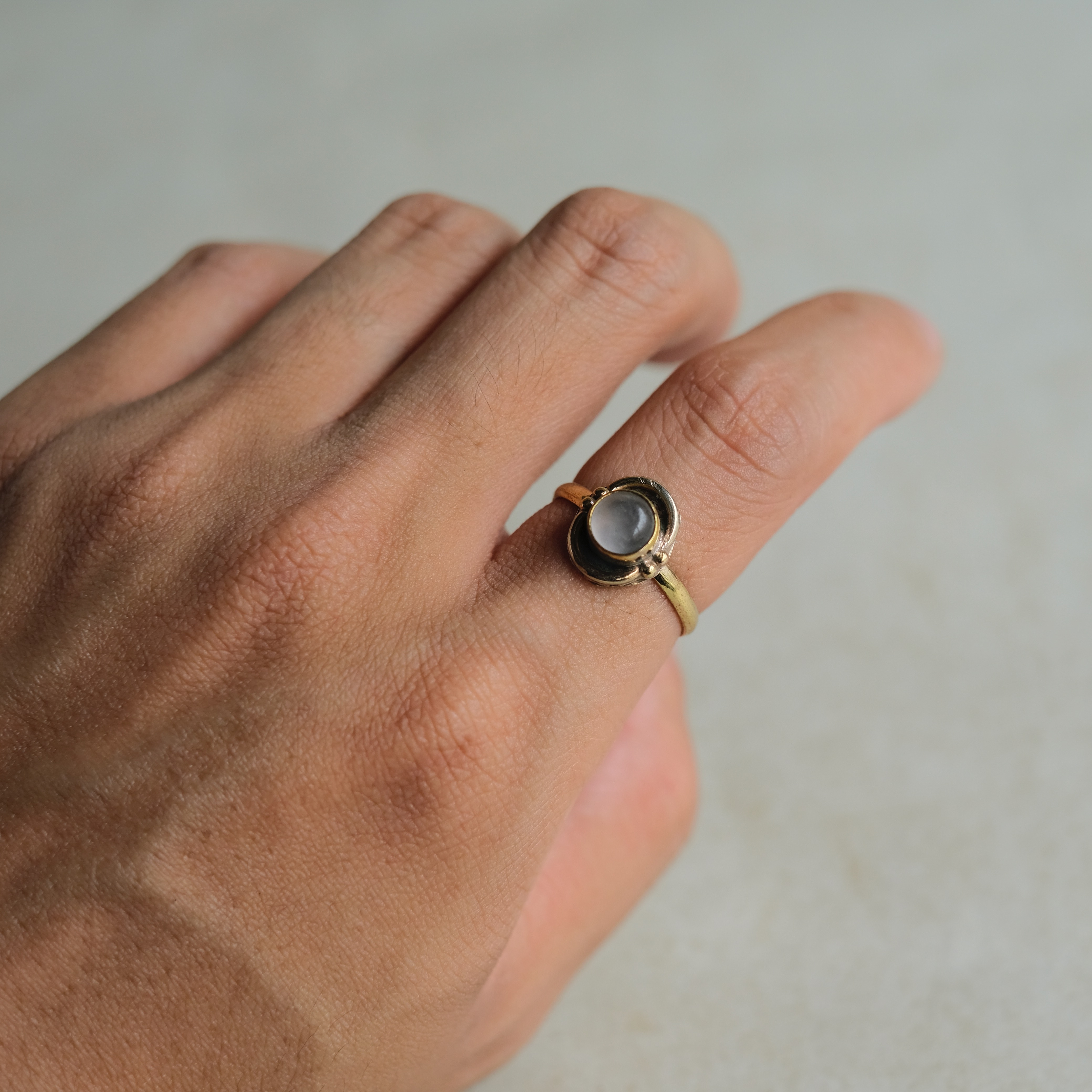 印度黃銅戒指 星雲