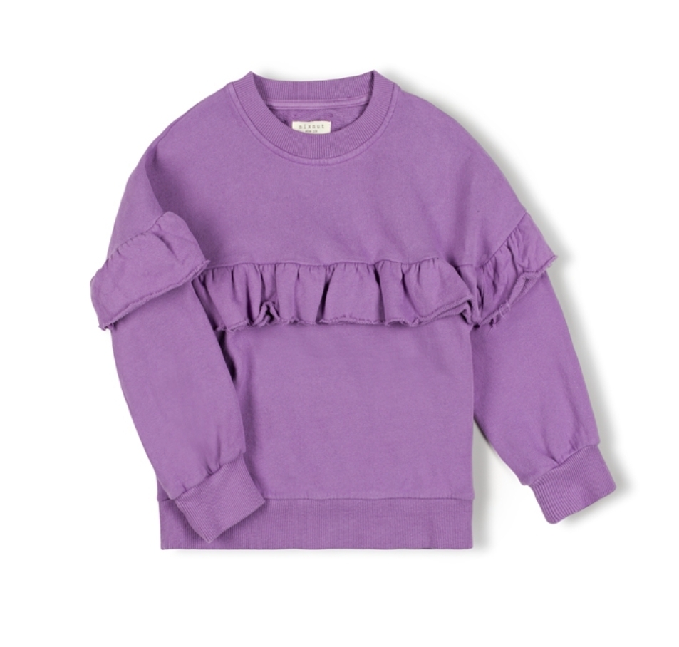 NIXNUT 波浪邊長袖上衣 Tot sweater Purple