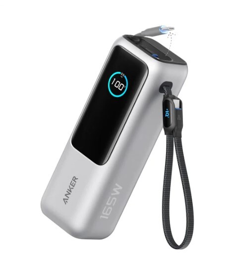 Anker Zolo Power Bank (25K, 165W, Built-in and Retractable Cables) - A1695 (香港原裝行貨,一年保養)