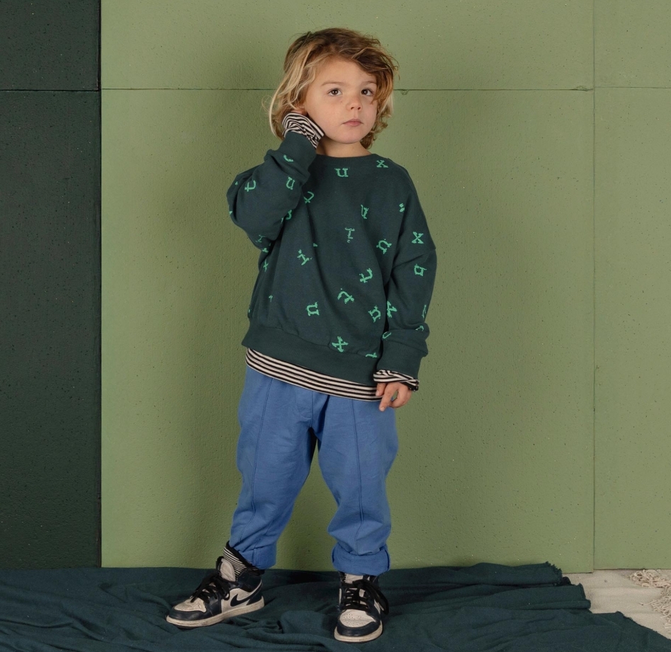 NIXNUT 字母印花長袖上衣 Stamp Sweater Moss