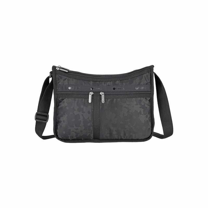 DELUXE 日用斜揹袋 (BLACK FLORAL JACQUARD)