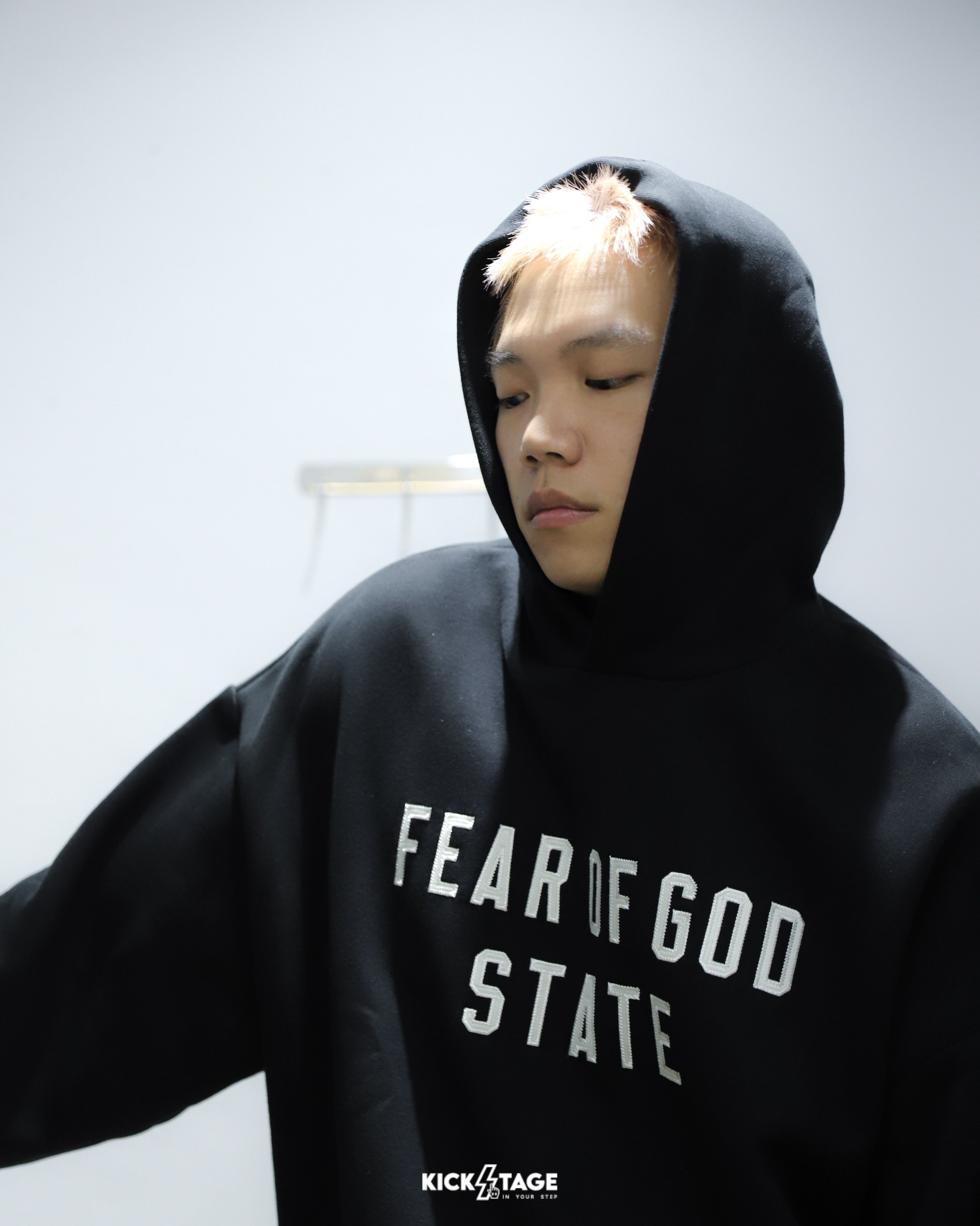 FOG Fear Of God ESSENTIALS 90' S FIT FLEECE 綠色 黑色 寬鬆 內刷毛 口袋 落肩 長袖 帽TEE【192SP25621】