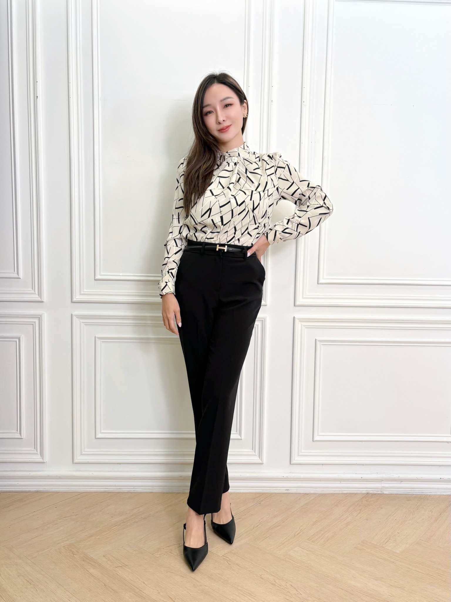 (職場必備!) 隱藏後鬆緊 顯瘦直筒西褲