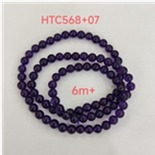 kkHTC568-07   紫水晶三圈手串6m+