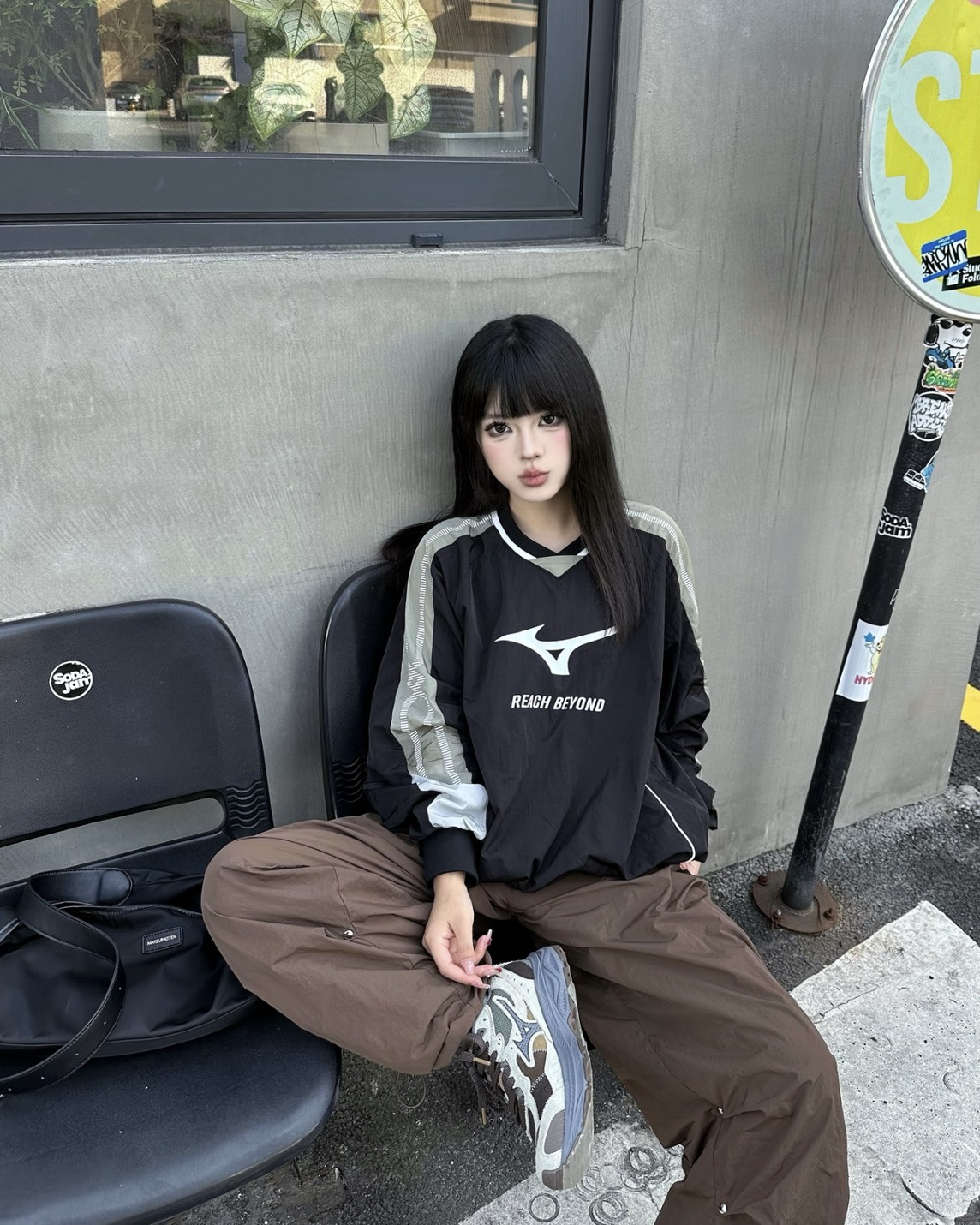 【預購】MIZUNO 美式復古衛衣 黑色 K2CE53Y309