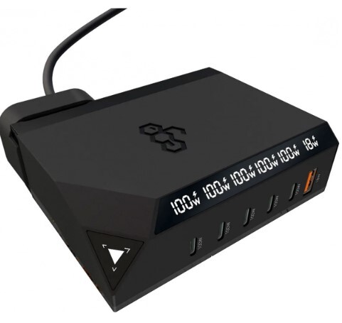 EGO Exinno+ 180W 即時速度顯示 6USB充電器 EX120 Black