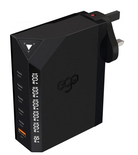 EGO Exinno+ 180W 即時速度顯示 6USB充電器 EX120 Black