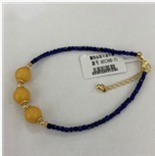 kkHTC340-71   S925蜜蜡青金手链