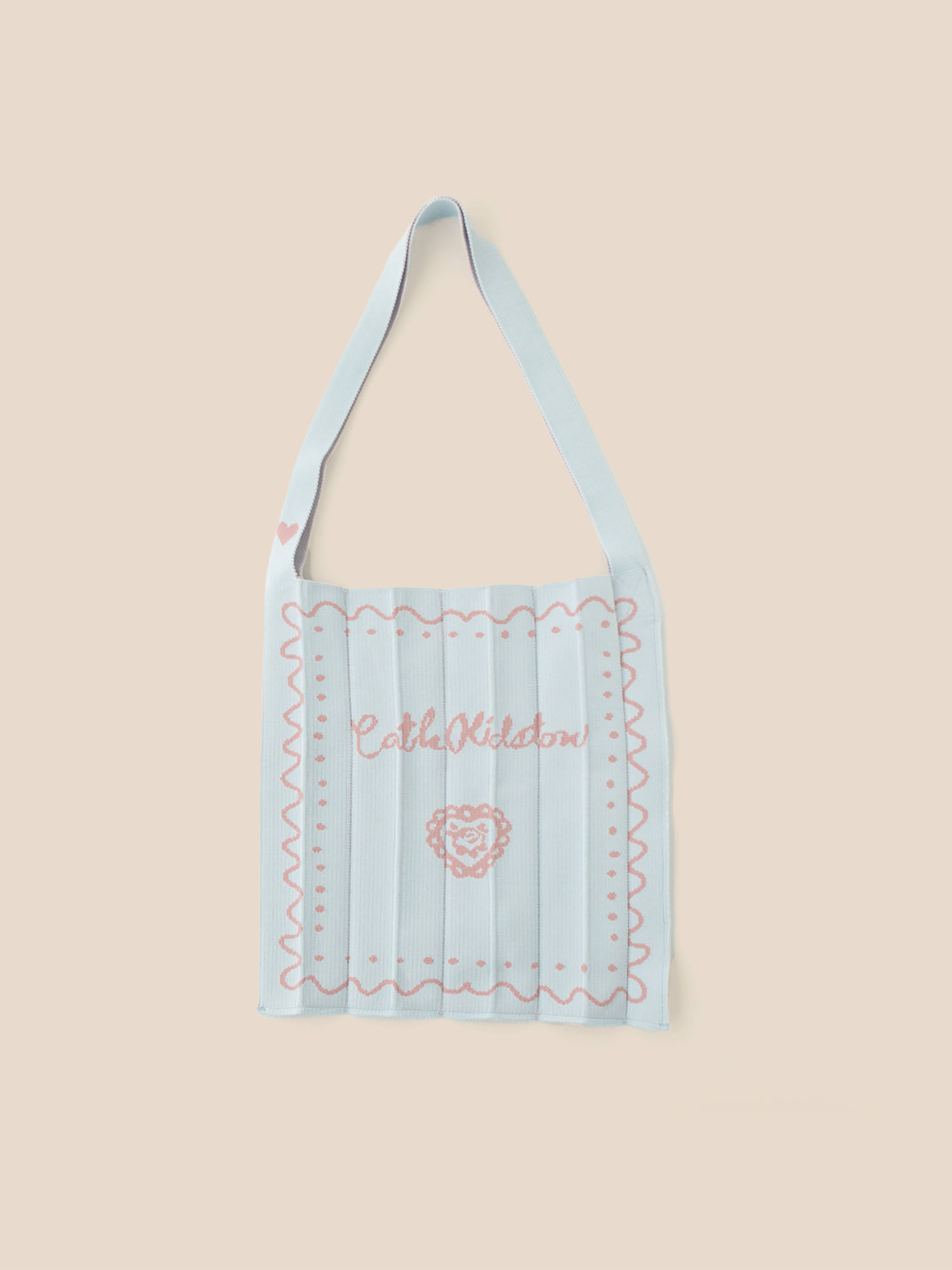 CK×KNT365 KNITTY SWIGGLE BORDER SAX 肩背環保包